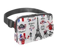 Bonjour Paris France Culture - Riñonera para mujeres y hombres, riñonera delgada para correr, caminar, trotar, senderismo, viajes, entrenamiento, para exteriores, para caminar, trotar, senderismo,