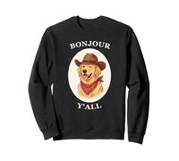 Bonjour Y'all Cowboy Golden Dog Retriever French Amante Sudadera