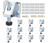 BONJUME 12 Pcs Topes Niveladores Muebles, Niveladores Móveis Pesados Patas Niveladoras para Muebles Ajustables de Servicio Pesado M10 x 75mm para Mesas Cama Sofa, La Carga: 400 KG pies