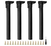 BONJUME 4PCS Patas De Escritorio De Metal, 70CM Patas De Mesa Plegables De Soporte para Muebles Patas De Repuesto Plegables con Protectores De Piso para Cama Patas De Muebles Sofás Camas Escritorio