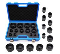 BONJUME Juego De 13 Llaves Para Tuercas Ranuradas De 1/2", 18-80 mm Pasador Interno 60 Mm De Longitud Apto Para Tuercas De Seguridad KM, KML, HM, HML, HMLL (Din 981) Y Tuercas Redondas