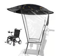BONJUME Toldo para Silla de Ruedas Eléctrica, Ajustable Protección Solar y Lluvia, Resistente al Viento, Impermeable, Antirayos UV, Fácil Instalación Compatible con Sillas Manuales y Eléctricas