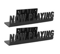 BONKZEBU 2 Soportes para Discos de Vinilo Now Playing, Soporte de Pared para álbumes de Acrílico, Estantes Flotantes para Libros para Cubiertas de álbumes, Exhibición de Decoración del (Negro)