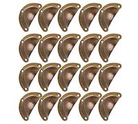 BONKZEBU 20 Piezas Elegantes Tiradores de Cajón Retro, Tiradores de Metal únicos para Gabinetes, Cajas de Madera, Bronce, 5 X 2,2 Cm