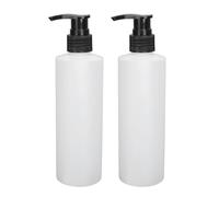 BONKZEBU 2pcs 250 Ml Dispensador de Masaje Botella Recargable Dispensador de Bomba de champú de Crema Reutilizable para Masaje Salón de Calentador de Aceite SPA Material ABS Negro