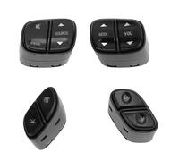 BONKZEBU 4 Botones de Interruptor de Control del Volante, Ajuste Duradero para Trailblazer Envoy H2m Bravada con Indicador LED Blanco