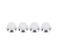 BONKZEBU 4PCS Tapas de Perilla de Tono de Volumen de Guitarra Perillas de Control de Metal de Alta Dureza para bajo de Guitarra Eléctrica, Adecuadas para Entusiastas de la (Plata)