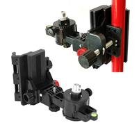 BONKZEBU Adaptador de Nivel de Soporte de Ajuste Fino, Soporte Ajustable de 360 Grados, Base de Pivote de Forma L con Clip, Soporte Montado en el Techo de Pared, Construcción de Material