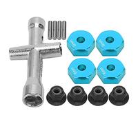 BONKZEBU Adaptador Hexadecimal de la Rueda de 12 Mm de Espesor de 5 Mm Aleación de Aluminio de Aluminio Tuerca de Tuerca No con Llave Cruzada para Accesorios para Automóviles de 1/10 RC (#2)