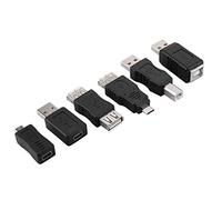 BONKZEBU Adaptador USB Macho a Hembra Convertidor Adaptador USB de Rendimiento Estable para Impresora 16PCS Convertidor de 2.0 Multipropósito para Uso Doméstico Material ABS