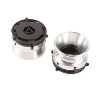 BONKZEBU Adaptadores de Cubo Nab de 1 par, Apertura de Aluminio Pulido Profesional de 10 Pulgadas para Studer para Akai para, Adaptadores de Cubo Nab con Cerradura, Adaptadores de (Plata)