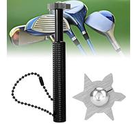 BONKZEBU Afilador de Palos de Humanizado, Herramienta de Limpieza Antideslizante con Orificio para Cuerda para Colgar, Aluminio, Acero Inoxidable, Negro, Rojo, Plateado, 110x21x12mm para Amantes