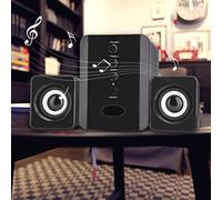 BONKZEBU Altavoz Combinado con Cable de Graves para Teléfono, Portátil, PC, Altavoz Dual de Alto Rendimiento para Mayor Claridad, de Graves para Todo Tipo de Entusiastas de la Música (Negra)