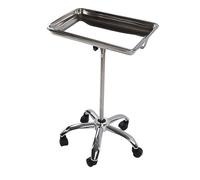 BONKZEBU Bandeja de Salón con Ruedas, Bandeja de Tatuaje Móvil Elevable de Acero Inoxidable de Metal para Instrumento de Peluquería Médica, Mesa de Tatuaje, Carro de,