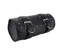 BONKZEBU Bolsa para Motocicleta, Alforja de Cuero PU Duradera, Equipaje Enrollable para Manillar de Motocicleta, Ajuste Universal para Todos los Conductores (Negro)