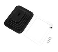 BONKZEBU Bota de Palanca de Cambios Cuadrada de Goma con Placa Cromada, Cubierta Antipolvo para Panel de Engranajes Aislado para Palancas de Manuales Automáticas Hurst B&M, Fácil Instalación, 5