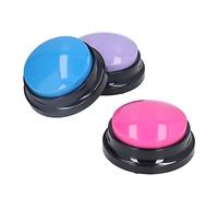 BONKZEBU Botones Grabables para Hablar de Perro, Juego de Entrenamiento de Mascotas Fácil de Usar para Juegos Infantiles, Morado, Azul Oscuro, Rosa, 3 uds. para Aprender