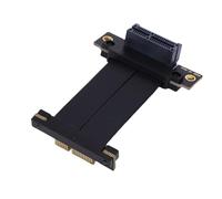 BONKZEBU Cable de Extensión PCIE 4.0 Protección emi Avanzada Macho a Hembra Gen 4 GPU Cable de Extensión de Tarjeta Gráfica para Servidores, Extreme Gaming ABS Negro (5cm)