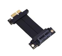 BONKZEBU Cable Extensor de Tarjeta Gráfica PCI-E 4.0 Cable de Extensión GPU de Alta Velocidad para Aplicaciones de IA de Juegos Extremos Negro 1x Elevador (10cm)