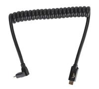 BONKZEBU Cable USB en Espiral Retráctil C a C, Cable de Carga Rápida de Sincronización de Datos de 8K UHD para Ordenador Portátil