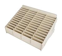 BONKZEBU Caja de Almacenamiento de Madera para Teléfono Móvil de 48 Celdas Instalación Conveniente para Oficina/Sala de Estar, Hecha de Madera Respetuosa con el Medio Ambiente, Apariencia Moderna