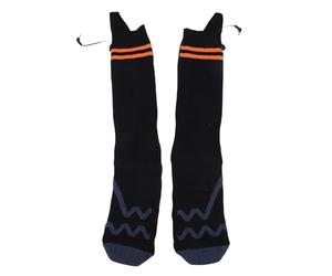 BONKZEBU Calcetines Recargables con Calefacción Eléctrica Calor Rápido para Invierno Trabajo Al Aire Esquí Camping con 4 Configuraciones de Temperatura para Hombres y Mujeres 2 Pares Negro