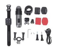 BONKZEBU Cámara de Acción 4K con Tarjeta de 64 GB, Mini Cámara Corporal con Grabación de Audio, Grabación única 4K, POV Manos Libres Magnética Dual Wi Fi 1080P, para Bicicl