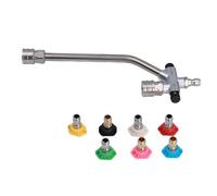 BONKZEBU Cañón de Espuma Conector Doble Lavadora a Presión de Alta Eficiencia Accesorio de Doble Punta para Lavado de Automóviles y Motocicletas con 7 Boquillas Pulverizadoras de Acero Inoxidable