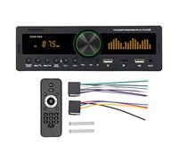 BONKZEBU Car Radio Single DIN Car Audio Stereo Audio, Aux Entrada FM Am Radio Reléreo Mp3 Player, Repaño de Radio de la Tarjeta de Almacenamiento USB de Almacenamiento, con Luces (80A)