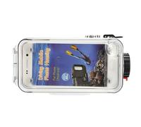 BONKZEBU Carcasa para Teléfono Subacuático con Junta Tórica de Ajuste a Presión para Protección Impermeable de 40 M/131 Pies, Funda Protectora Subacuática para Teléfono para Buceo/esnórquel, Blanco,