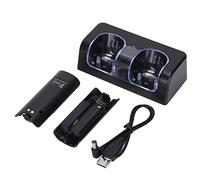 BONKZEBU Cargador de Control Remoto para, Estación de Carga Dual, Silenciosa, Portátil, Base para Control Remoto de Juegos, Duradera y Fácil de Usar para Jugadores Económicos (Negro)