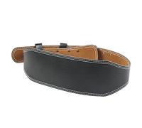 BONKZEBU Cinturón Ancho para Levantamiento de Pesas con Hebilla Doble de Acero, Soporte Firme para Remo y Sentadillas, Material de Piel de Vaca de Imitación (Negra)