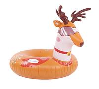 BONKZEBU Círculo de esquí Inflable, Trineo de Nieve Multifuncional con Asas para Mayor Seguridad, Trineo de Nieve Redondo para Actividades de Invierno