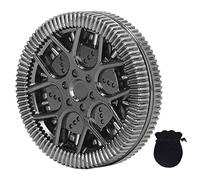 BONKZEBU Control Deslizante para Aliviar el Estrés, Juguete Deslizante Magnético con Patrón Central para Aliviar la Ansiedad, Reducción del Estrés, TDAH, TOC, Autismo, Adecuado para el (Plata Negro)