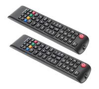 BONKZEBU Control Remoto de TV Multifuncional de 2 Piezas para Televisor Fácil Acceso a Todos los Botones, Control Remoto Negro ABS -01301A