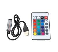 BONKZEBU Control Remoto Universal de Luz LED Lamp Remote Control Replacement Controlador de Luz de Tira LED, Control Remoto Inalámbrico RGB de 24 Teclas Dimmer-switchar