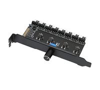 BONKZEBU Controlador de Velocidad del Ventilador de PC de 8 Canales con Ajuste de Perilla para Reducción de Ruido y Control de Temperatura, Diseño Que Ahorra Espacio para la Instalación de la