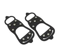 BONKZEBU Crampones para Caminar en la Nieve Al Aire de 8 Dientes, Picos Antideslizantes para Zapatos de Hielo, 2 Pares de Picos de Agarre Antideslizantes, con Clavos de (M)
