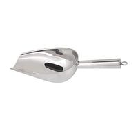 BONKZEBU Cuchara de Hielo de Metal Multifuncional de Acero Inoxidable, Pala de Hielo, Cuchara de Frutas Secas en Granos de café, con Ergonómico y Bucle para Colgar, para Coc (24 onzas)