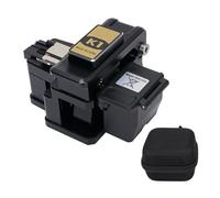 BONKZEBU Cuchilla de Fibra óptica, Hoja de Acero de Tungsteno 48000 Cortes Retorno Automático de Herramienta Almohadilla de Silicona Mejorada Ángulo de Corte Preciso, con Accesorio