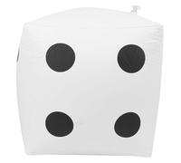 BONKZEBU Dados Inflables Portátiles Material de PVC Duradero Interacción Entre e Hijos Suministros para Fiestas para Actividades en Interiores y Exteriores Verde 1 X Dados Inflables (Blanco)