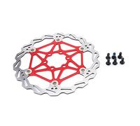 BONKZEBU Disco de Freno Flotante para Bicicleta de Montaña de 160 Mm, | Rotor flotante con soporte 7075-T6 para, rojo, 6 tornillos T25, dispersión de calor