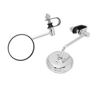 BONKZEBU Espejo Retrovisor de Motocicleta con Rotación de 360°, Visión Clara para Motos Retro, Soporte de Manillar Impermeable para Amantes de la Acción