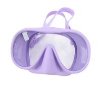 BONKZEBU Gafas de Buceo Plegables Antivaho Vidrio Templado para Nadar Buceo Gafas de Snorkel Piscina Océano Silicona Negro (Taro Púrpura)