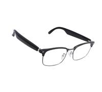 BONKZEBU Gafas Inteligentes con Micrófono y Altavoz Anti Azul, 5.3 Gafas de Música Inalámbrica para Hombres y Mujeres Que Trabajan Conduciendo, Gafas Inteligentes con Cancelación de