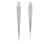 BONKZEBU Galga de Espesores Cónica de Soldadura de Cuña de Acero Inoxidable, Herramienta de Inspección de Orificios de 0-15 Mm con Grabado Láser, para Medición de Conicidad y Sold