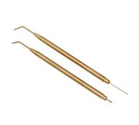 BONKZEBU Herramientas de Separador de Elevación de Pestañas de 2 Piezas, Varilla de Separación de Pestañas de Acero Inoxidable de Doble Cabeza con Peine, Herramienta de Elevación de (Oro)