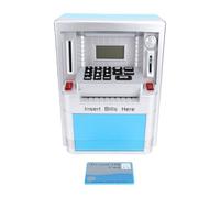 BONKZEBU Hucha ATM para Niños, Indicaciones de Voz del Contador Digital | Juguete de Ahorro de ABS con Tarjeta de Débito Simulada, Código de Seguridad Personalizado, Memoria de Apagado, Seguimiento