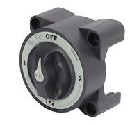 BONKZEBU Interruptor de Desconexión de BateríA Marina, Interruptor Selector de 4 Posiciones Resistente para Embarcaciones RV, Material ABS de Primera Calidad, Clasificación Continua de 500 A,