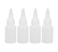 BONKZEBU Juego de Botellas de Plástico para Exprimir Líquidos, Paquete de 100, 30 Ml, con Escala para Artistas de Picnic de Viaje, Pequeñas Botellas Dispensadoras Translúcidas para Varios Líquidos